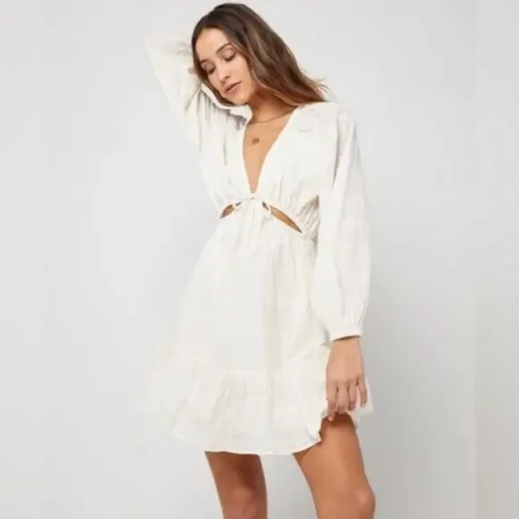 NWT! L*Space Feelin' Fine Dress in Cream - Size Medium - Picture 2 of 9